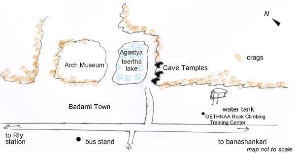 Karnataka Road Map. A Rough Map of Badami.