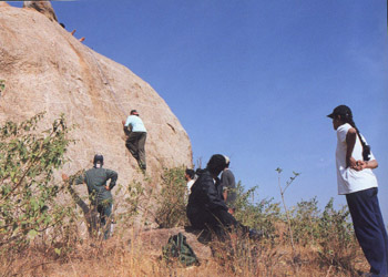 Climbing at Turahalli